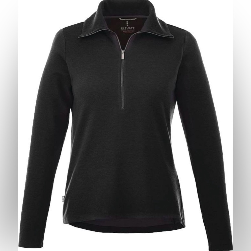 Elevate Women's Black Quarter-Zip Sweatshirt